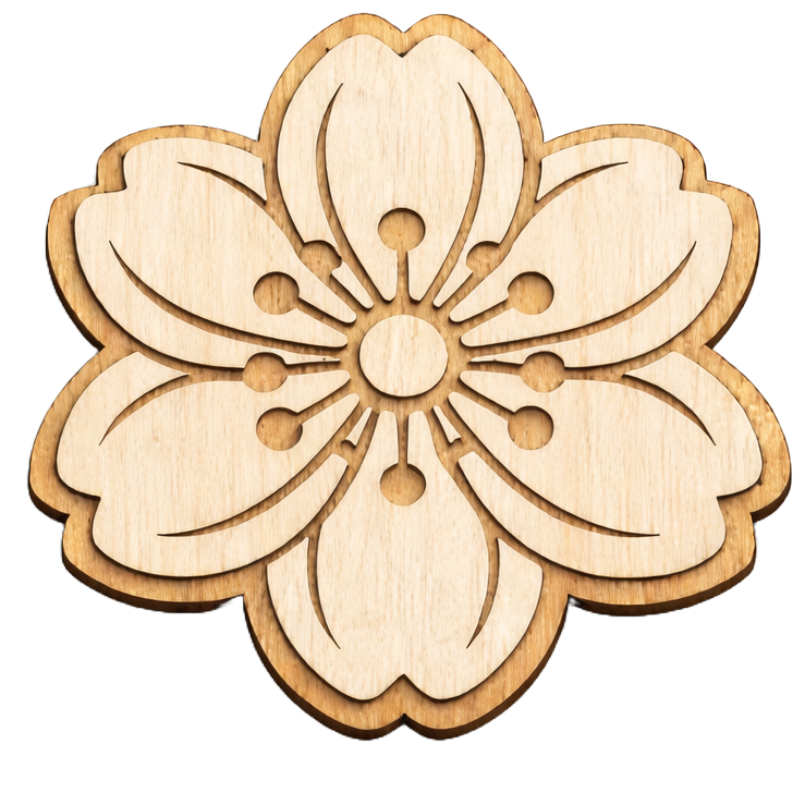 Drewniany kwiat wiśni
